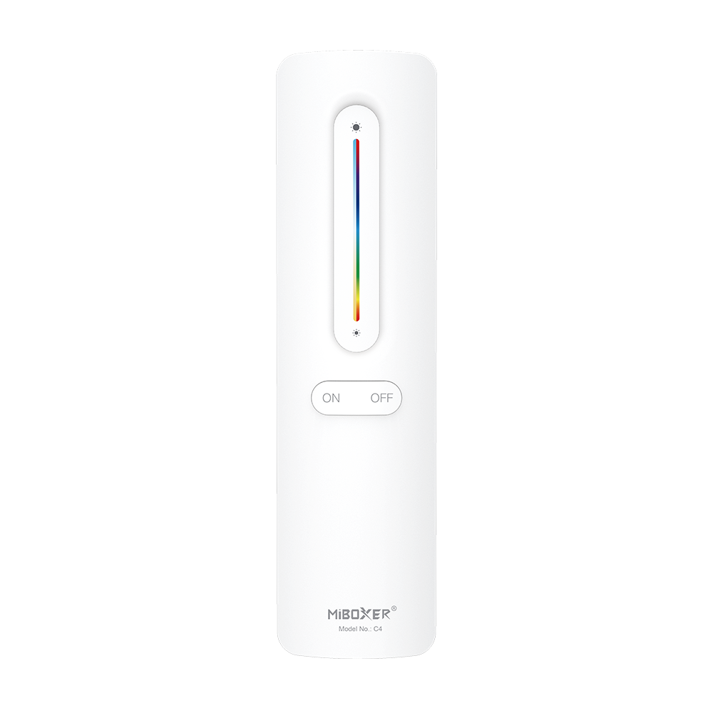 MiBoxer C4 LED Fernbedienung Weiß – für RGB, RGBW & RGBCCT LED Streifen, 2,4 GHz Funk, 1 Zone