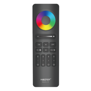 MiBoxer C5 LED Fernbedienung Schwarz – für RGB, RGBW & RGBCCT LED Streifen, 2,4 GHz Funk, 4 Zonen