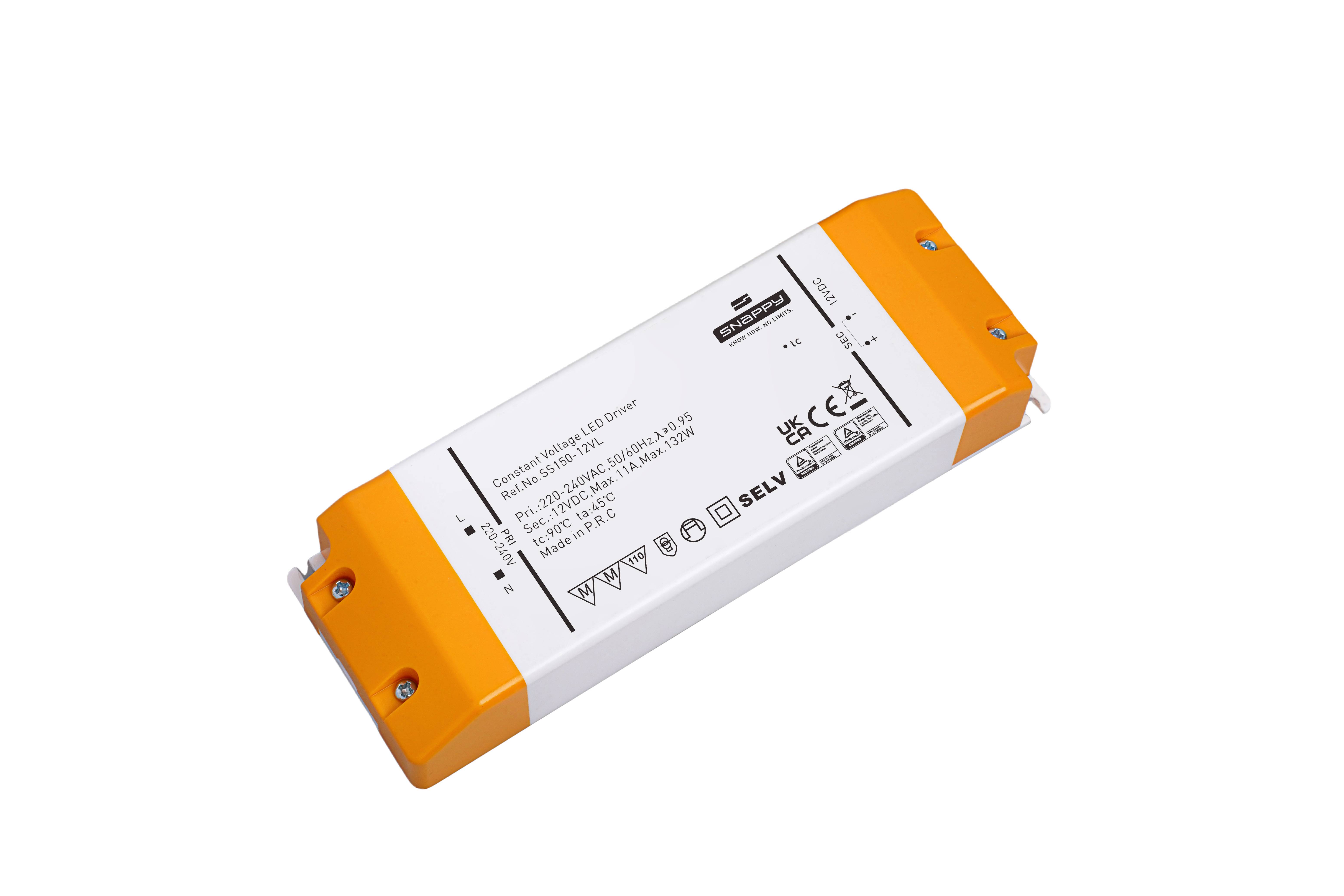 Snappy SS150-24VL – LED Netzteil 24V DC, 150W, Konstantspannung, IP20, PFC ≥ 0,9, TÜV/SELV