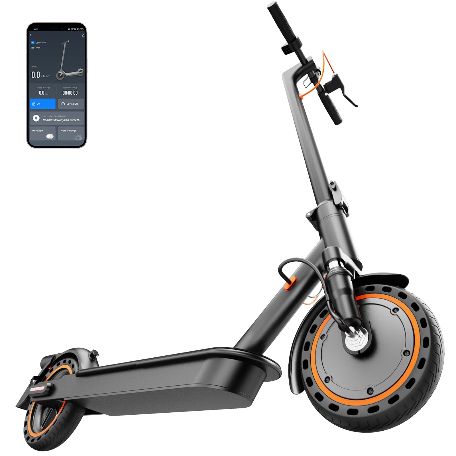 TODIMART E Scooter mit Straßenzulassung T-Serie, 30 km Reichweite, 350W Motor, 8,5 Zoll Wabenreifen, Duales Bremssystem E Roller für Erwachsene