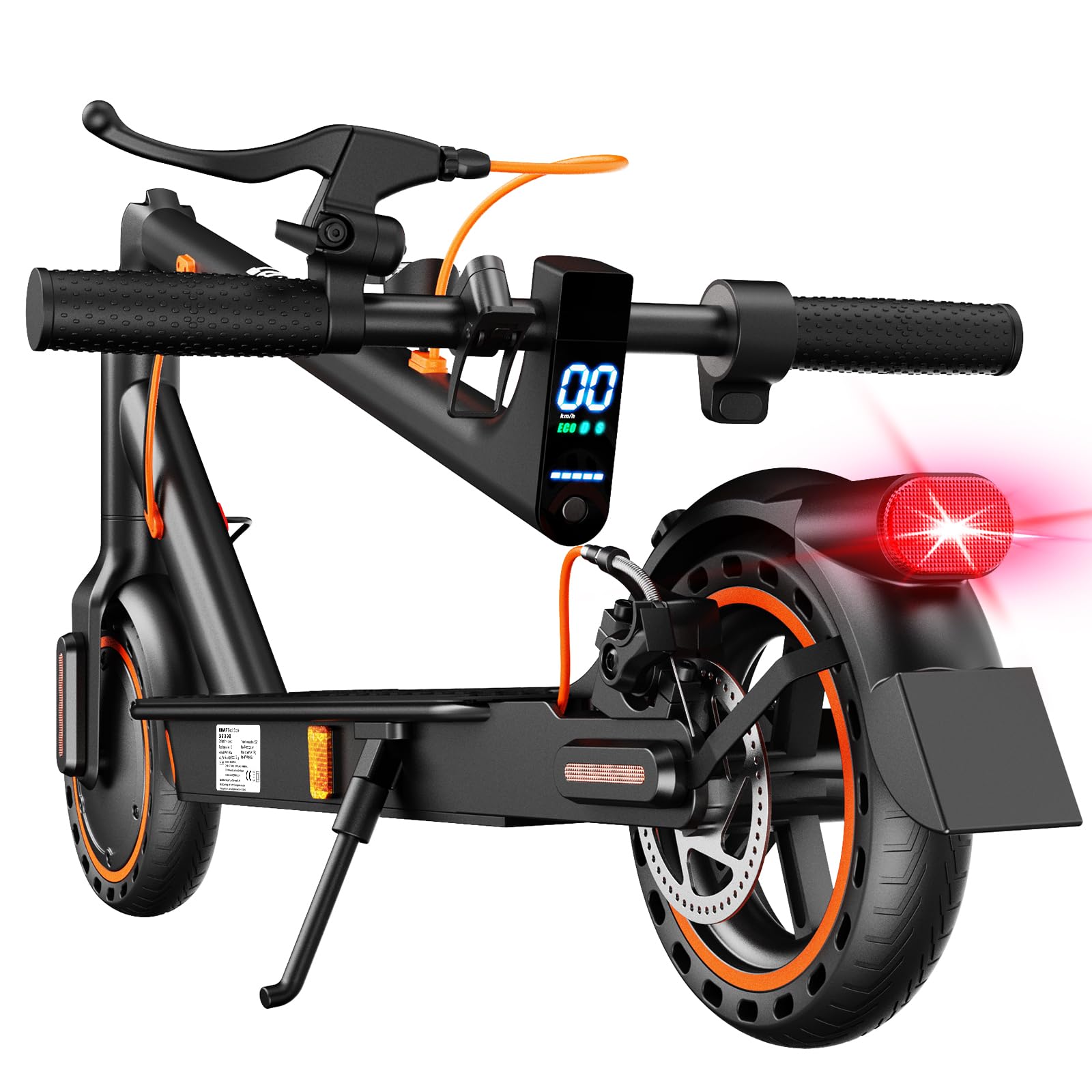 TODIMART E Scooter mit Straßenzulassung T-Serie, 30 km Reichweite, 350W Motor, 8,5 Zoll Wabenreifen, Duales Bremssystem E Roller für Erwachsene