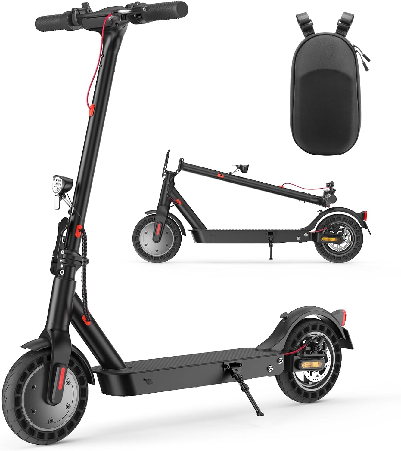 E Scooter mit Straßenzulassung, 10 Zoll, Max 40km Reichweite 20km/h, Komfortable Stoßdämpfung, Elektro Scooter bis 120kg, APP-Verbindung, LED-Display, Duales Bremssystem Elektroroller für Erwachsene