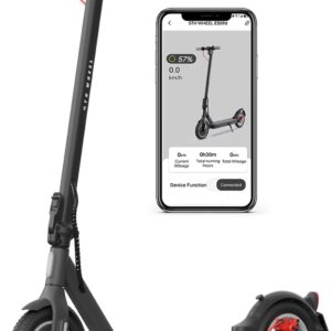 E Scooter mit Straßenzulassung ABE, 5TH WHEEL V30PRO Elektroscooter mit Blinker, 10 Zoll Reifen, 25-30 km Reichweite, mit APP, 4 Geschwindigkeitsmodi, Belastung 120 kg, Tragbarer Reise E Roller