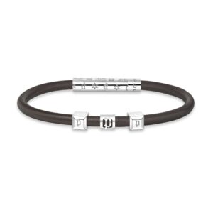 Police Herren Armband Leder Braun Stahl - Schmuck Herren Armband Leder Accessoires Geschenkidee