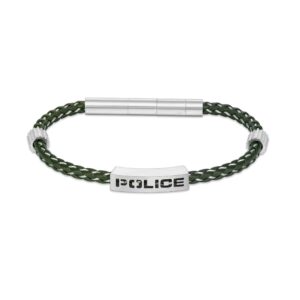 Police Herren Armband Leder Edelstahl Grün Herrenarmband Lederarmband Lederband Armbänder Herren Lederband Armband Herren
