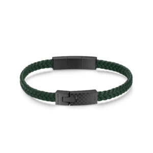 Police Men's Leather Bracelet Green Herrenarmband Lederarmband Schmuck Herren Leder Armband