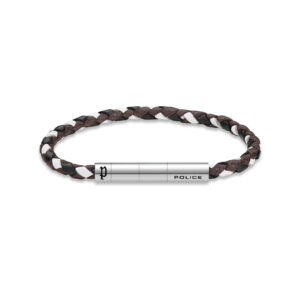 Police Herren Armband Leder Braun/Schwarz/Weiß Geflochten Herrenarmband Lederarmband Schmuck Herren
